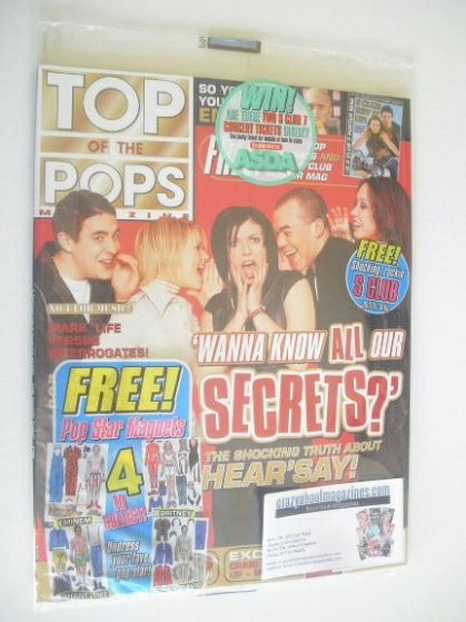 <!--2001-04-->Top Of The Pops magazine - Hear'Say cover (April 2001 - With 