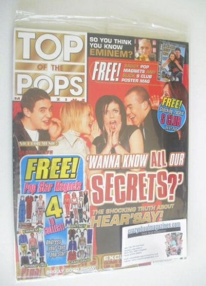 Top Of The Pops magazine - Hear'Say cover (April 2001 - With Eminem Magnets)
