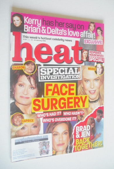 Heat magazine - Face Surgery cover (12-18 February 2005 - Issue 308)