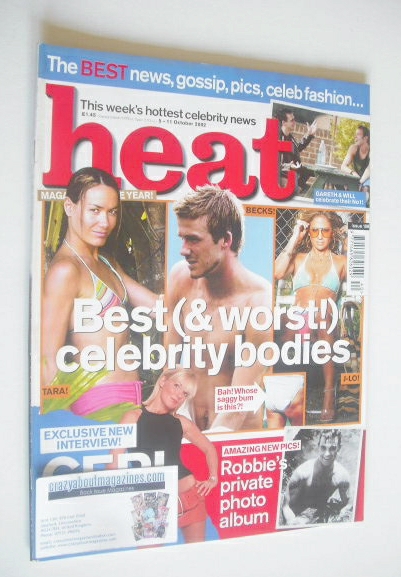 Heat magazine - Best (& Worst!) Celebrity Bodies cover (5-11 October 2002 - Issue 188)