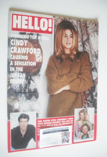 Hello! magazine - Cindy Crawford cover (2 May 1992 - Issue 201)