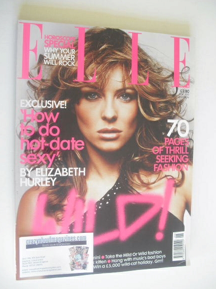British Elle magazine - June 2001 - Elizabeth Hurley cover