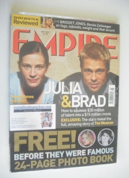 Empire magazine - Julia Roberts and Brad Pitt cover (May 2001 - Issue 143)