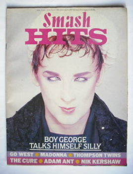 Smash Hits magazine - Boy George cover (31 July - 13 August 1985)
