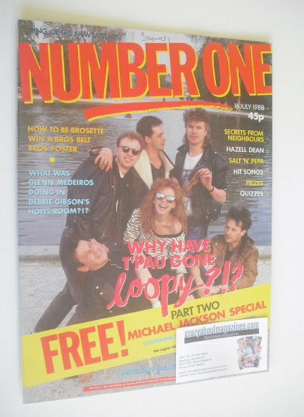 <!--1988-07-16-->NUMBER ONE Magazine - T'Pau cover (16 July 1988)
