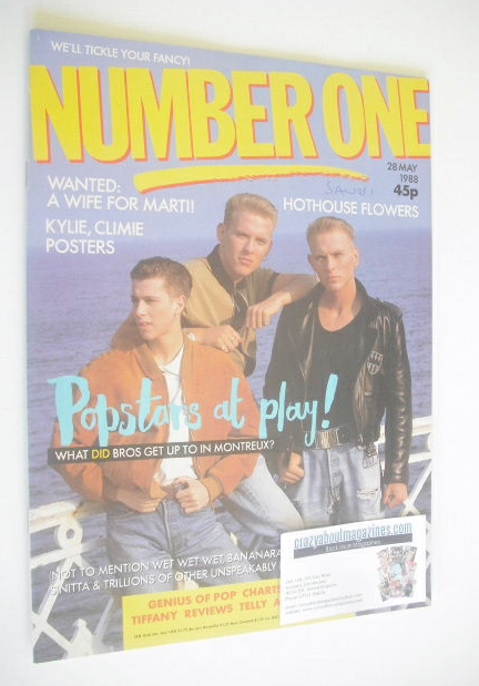 <!--1988-05-28-->NUMBER ONE Magazine - Bros cover (28 May 1988)