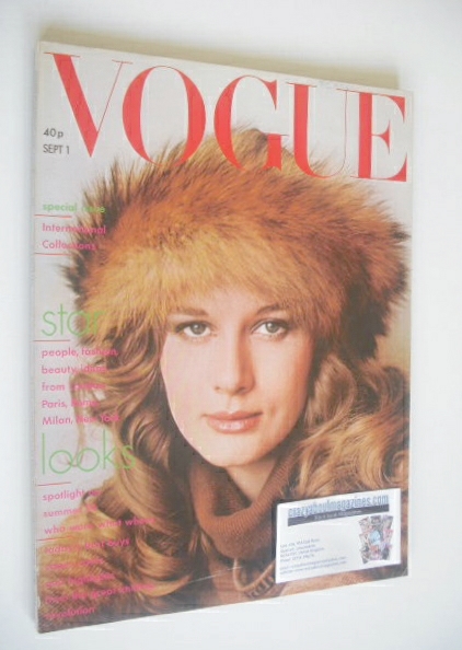 British Vogue magazine - 1 September 1974 - Dominique Sanda cover