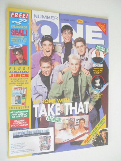 NUMBER ONE Magazine - Take That cover (9 November 1991)