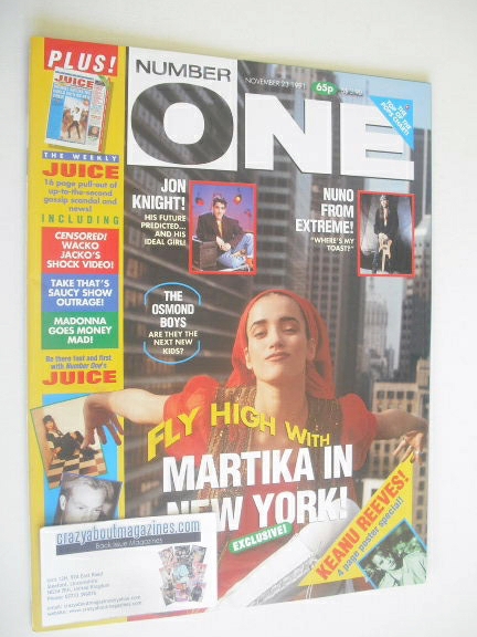 NUMBER ONE Magazine - Martika cover (23 November 1991)