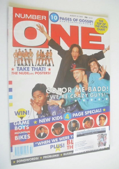 NUMBER ONE Magazine - Color Me Badd cover (10 August 1991)