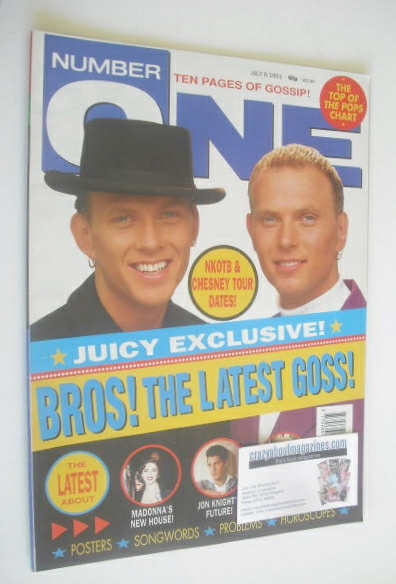 NUMBER ONE Magazine - Bros cover (6 July 1991)