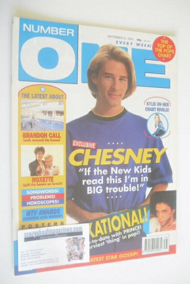 NUMBER ONE Magazine - Chesney Hawkes cover (21 September 1991)