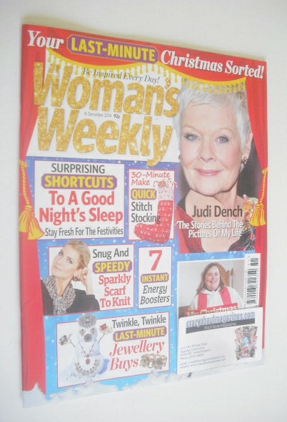Woman's Weekly magazine (16 December 2014 - Judi Dench cover)