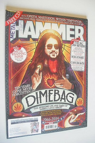 Metal Hammer magazine - Dimebag Darrell cover (January 2015)