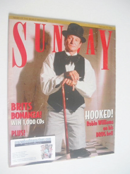 Sunday magazine - 11 February 1996 - Robin Williams cover