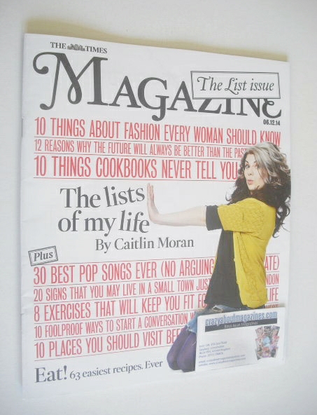 The Times magazine - Caitlin Moran cover (6 December 2014)
