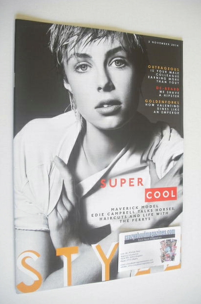Style magazine - Edie Campbell cover (2 November 2014)