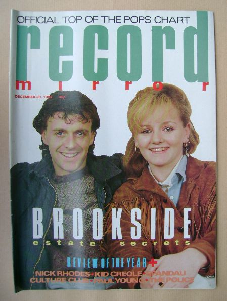 Record Mirror magazine - Paul Usher and Shelagh O'Hara cover (29 December 1984)