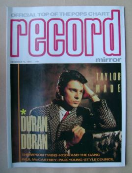 Record Mirror magazine - Roger Taylor (Duran Duran) cover (15 December 1984)