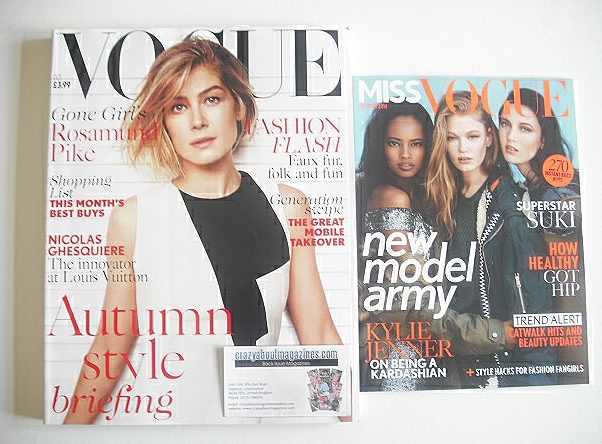<!--2014-10-->British Vogue magazine - October 2014 - Rosamund Pike cover