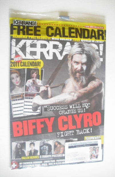 <!--2010-12-11-->Kerrang magazine - Biffy Clyro cover (11 December 2010 - I