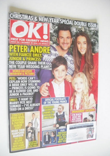 OK! magazine - Peter Andre and family cover (30 December 2014 - Issue 961)