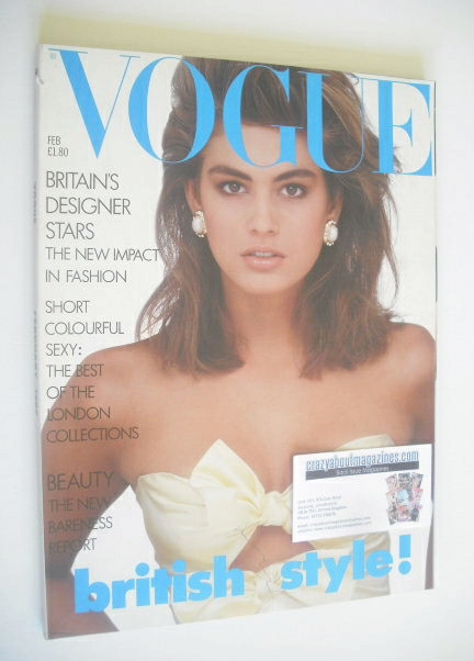 <!--1987-02-->British Vogue magazine - February 1987 - Cindy Crawford cover