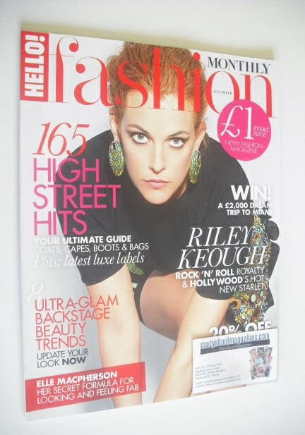 Hello! Fashion Monthly magazine - November 2014 - Riley Keough cover