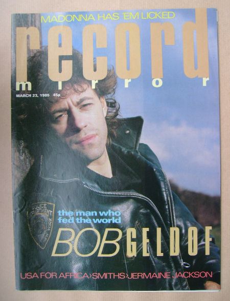 Record Mirror magazine - Bob Geldof cover (23 March 1985)