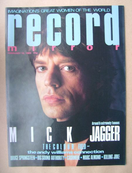 Record Mirror magazine - Mick Jagger cover (16 February 1985)
