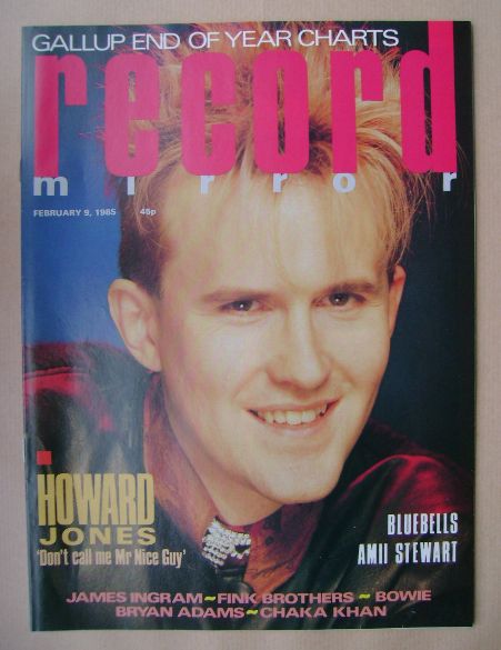 Record Mirror magazine - Howard Jones cover (9 February 1985)
