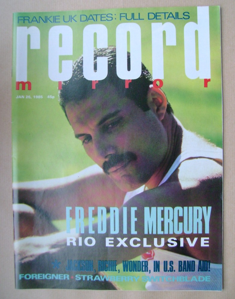 Record Mirror magazine - Freddie Mercury cover (26 January 1985)