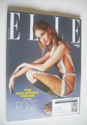 British Elle magazine - February 2015 - Rosie Huntington-Whiteley cover (Subscriber's Edition)