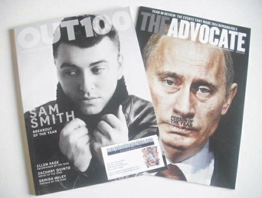 <!--2014-12-->Out magazine - Sam Smith cover (December 2014/January 2015)