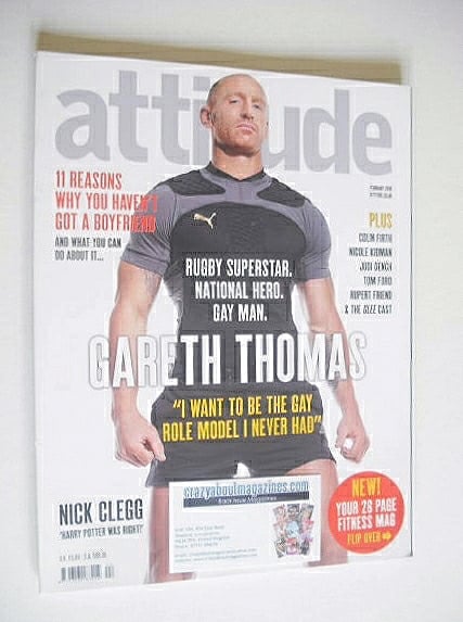 Attitude magazine - Gareth Thomas cover (February 2010)
