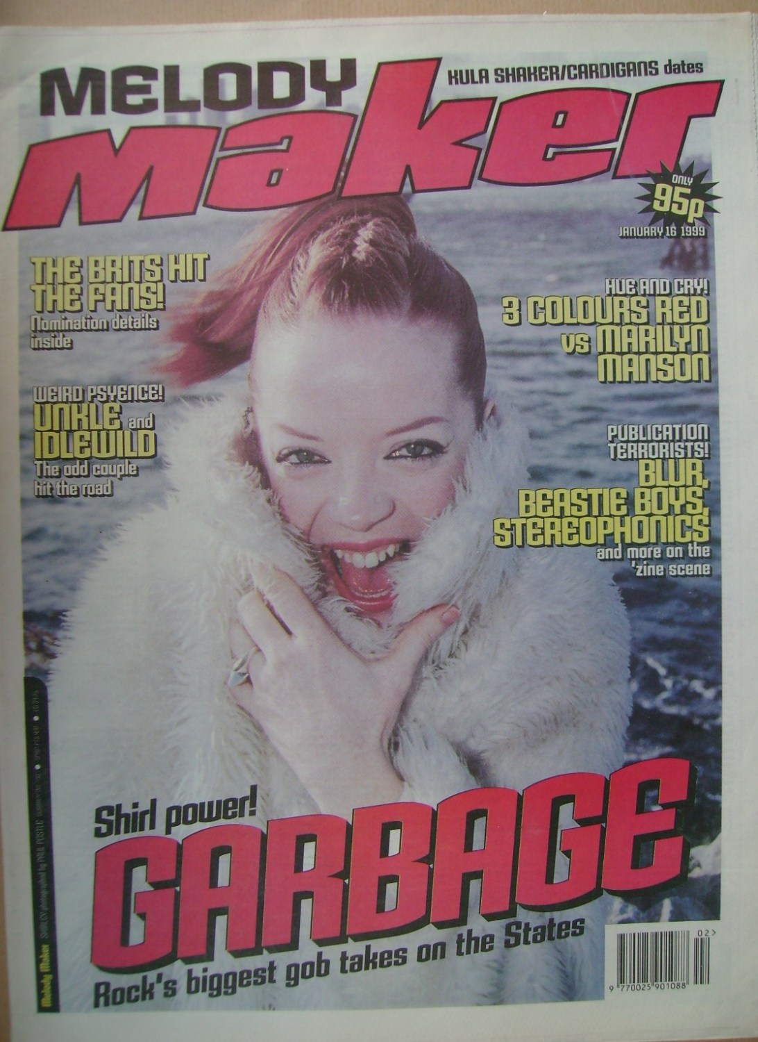 <!--1999-01-16-->Melody Maker magazine - Shirley Manson cover (16 January 1