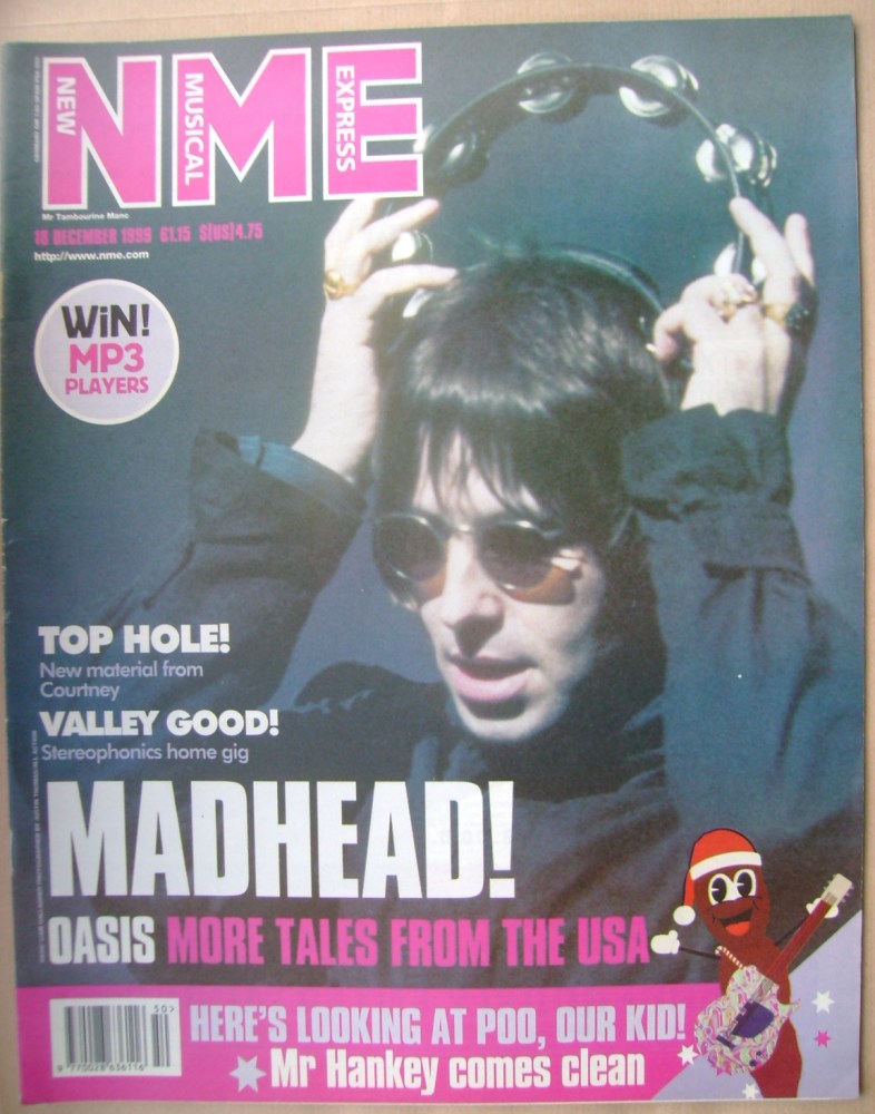 <!--1999-12-18-->NME magazine - Liam Gallagher cover (18 December 1999)