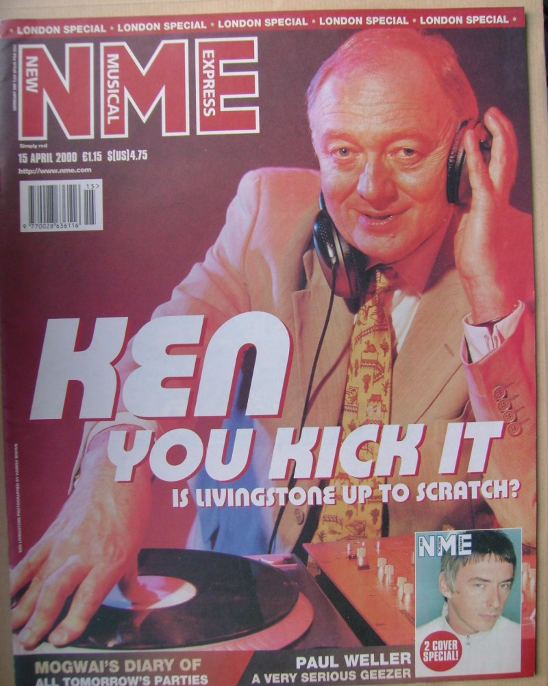 <!--2000-04-15-->NME magazine - Ken Livingstone cover (15 April 2000)