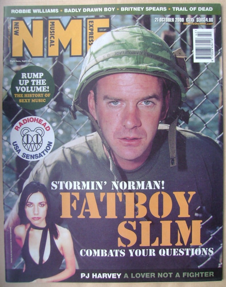 NME magazine - Fatboy Slim cover (21 October 2000)