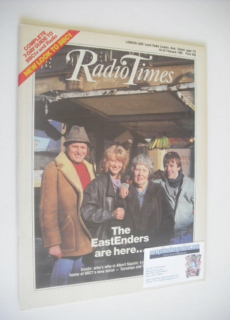 Radio Times magazine - The Eastenders Are Here cover (16-22 February 1985)