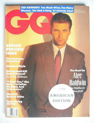 <!--1990-02-->US GQ magazine - February 1990 - Alec Baldwin cover