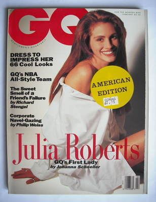 <!--1991-02-->US GQ magazine - February 1991 - Julia Roberts cover