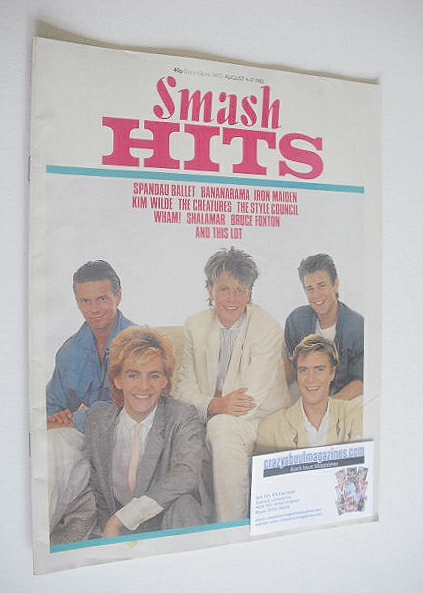 Smash Hits magazine - Duran Duran cover (4-17 August 1983)