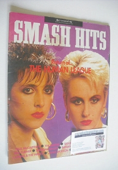 Smash Hits magazine - Joanne Catherall and Susan Sulley cover (13-26 August 1986)