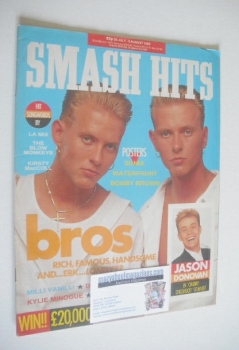Smash Hits magazine - Bros cover (26 July-8 August 1989)