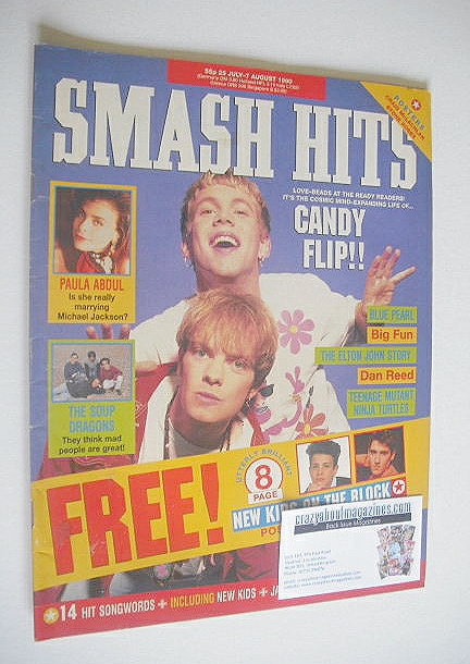 <!--1990-07-25-->Smash Hits magazine - Candy Flip cover (25 July 1990)