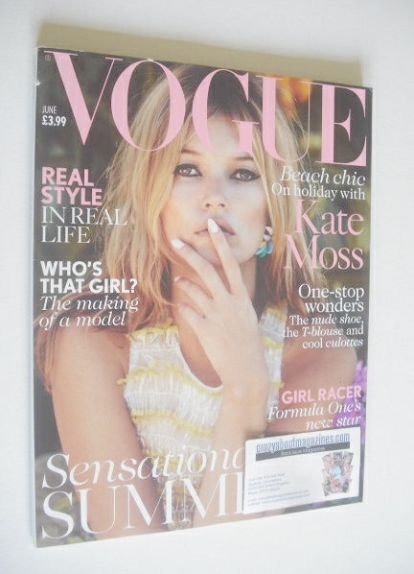 British Vogue magazine - June 2013 - Kate Moss cover