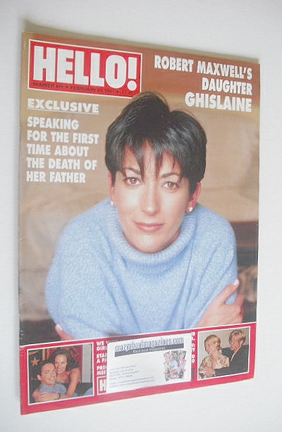 Hello! magazine - Ghislaine Maxwell cover (23 February 1997 - Issue 446)