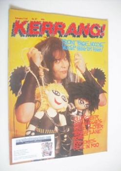 Kerrang magazine - Blackie Lawless cover (7-20 February 1985 - Issue 87)