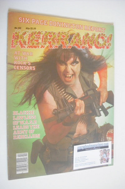 <!--1985-09-05-->Kerrang magazine - Blackie Lawless cover (5-18 September 1